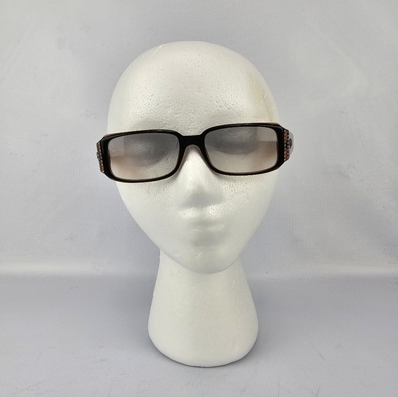 Versace 4041-b Brown Honey Sunglasses with Crystals Unisex - Picture 1 of 11